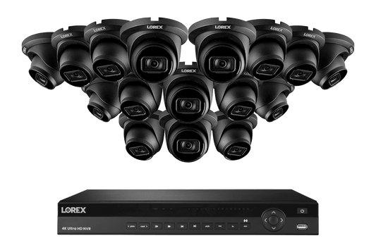 Lorex 4K (16 Camera Capable) 6TB Wired NVR System with Nocturnal 3 Smart IP Dome Cameras with Listen-In Audio and 30FPS