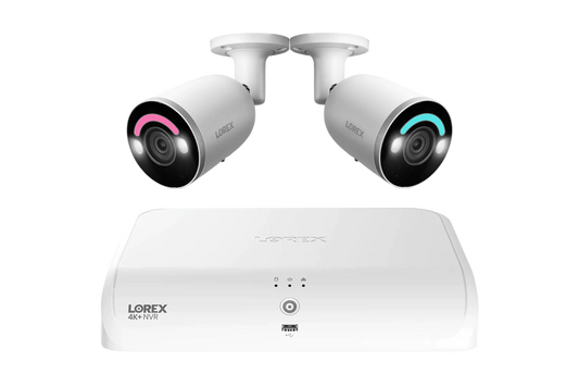 Lorex Fusion Series 4K 16 Channel (8 Wired + 8 Fusion Wi-Fi) 2TB Wired System with H12 Wired 4K IP Bullet Cameras