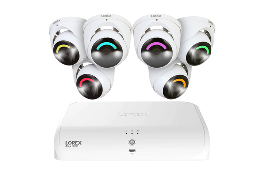 Lorex 4K+ 12MP 16 Camera Capable (8 Wired + 8 Fusion Wi-Fi ) 2TB Wired NVR System with H30 IP Dome Cameras