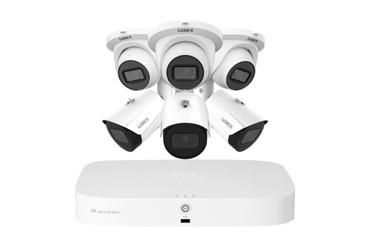 Lorex Fusion NVR with IP Dome and Bullet Cameras - 4K 16-Channel 2TB Wired System