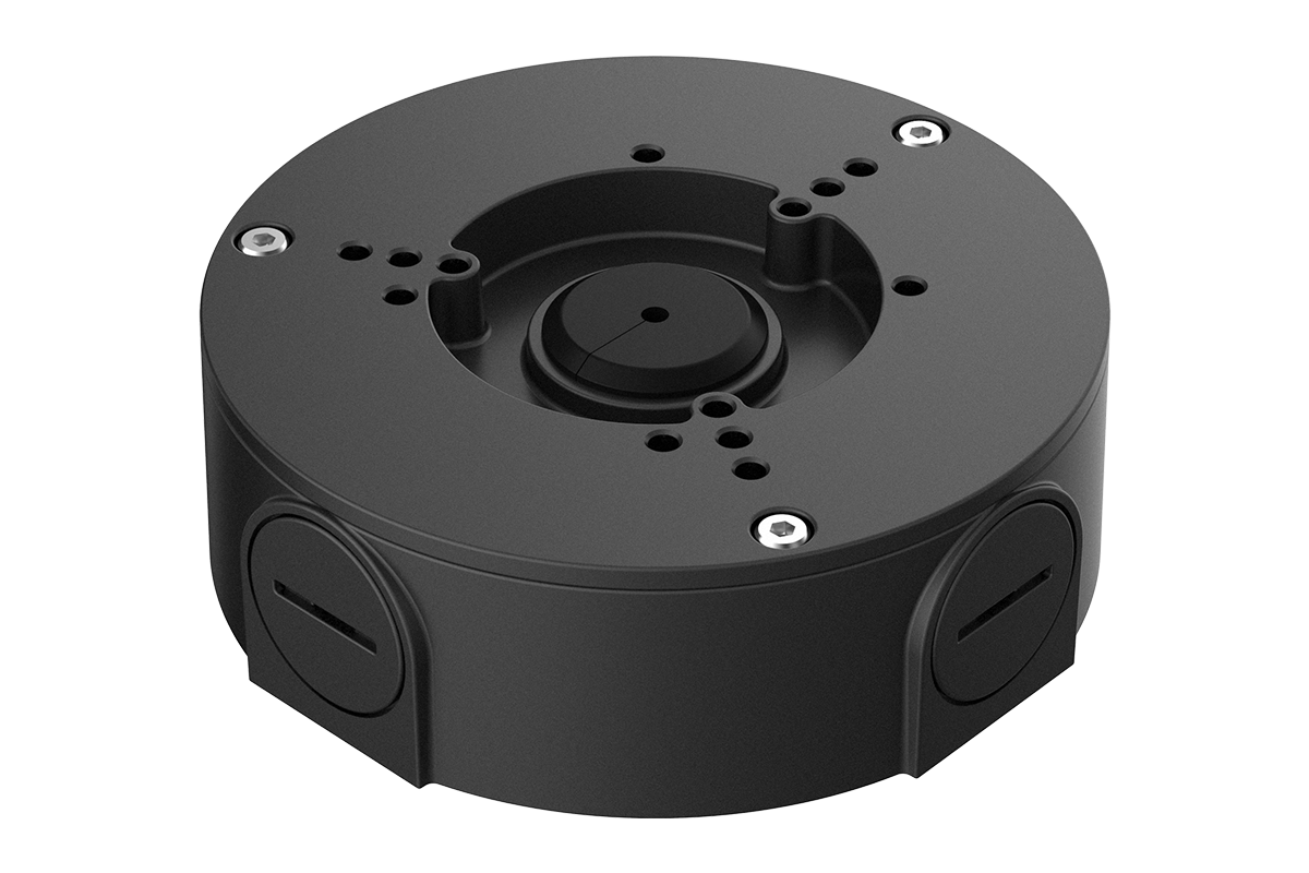 Outdoor Round Junction Box for 3 Screw Base Cameras (Metal)