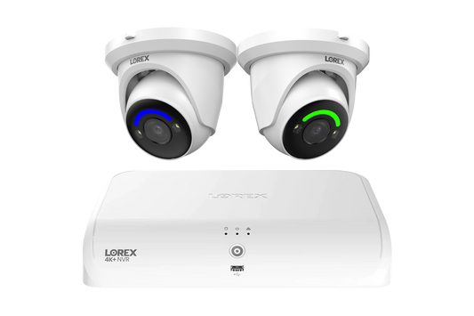 Lorex Fusion Series 4K 16 Channel (8 Wired + 8 Fusion Wi-Fi) 2TB Wired System with H12 Wired 4K IP Dome Cameras