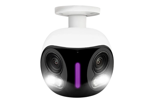 Lorex 4K Dual Lens Wi-Fi Security Camera with Smart Security Lighting - Open Box