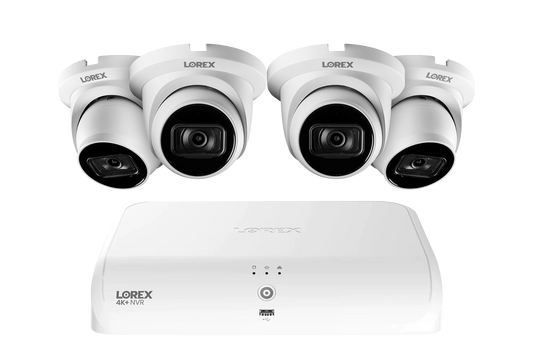 Lorex 4K Fusion 2TB Wired NVR System with 4K IP Turret Cameras