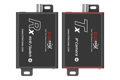 Professional Single Port IP & PoE over Coax Set (1200m/4000ft end-to-end converters)