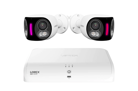 Lorex Fusion Series 4K+ 16 Channel (8 Wired + 8 Fusion Wi-Fi) 2TB Wired System with H20 Wired 4K IP Dual Lens Cameras