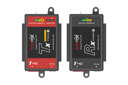 Single Port IP & PoE Cat5e Extender Set (400m/1300ft end-to-end PoE Injector)