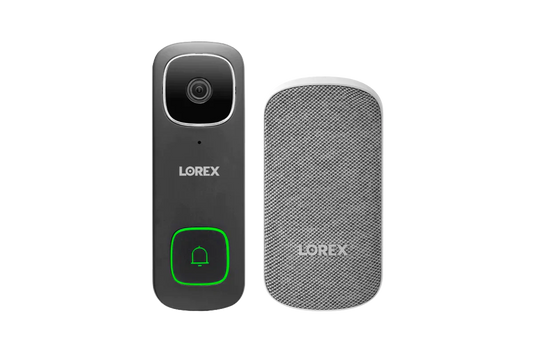 Lorex 2K Wi-Fi Video Doorbell (Wired) with Wi-Fi Chimebox
