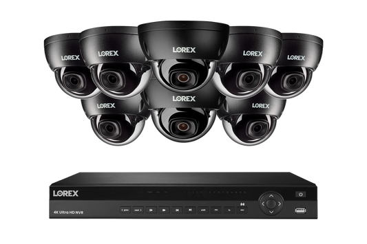 Lorex Elite Series NVR with A10 IP Dome Cameras - 4K 16-Channel 6TB Wired System