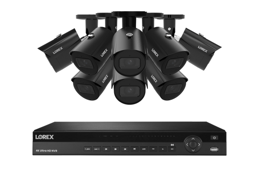 Lorex Elite Series 4K 16 Camera Capable 6TB Wired NVR System with 4MP (2K) A4 IP Bullet Cameras
