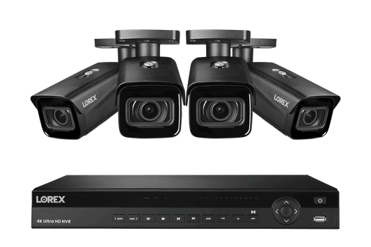 Lorex 4K (16 Camera Capable) 6TB Wired NVR System with Nocturnal 3 Smart IP Bullet Cameras with Motorized Varifocal Lens