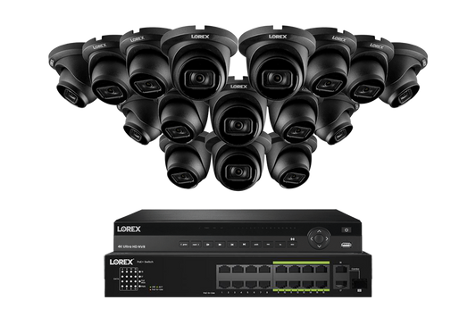Lorex Elite Series 4K 32 Camera Capable 6TB Wired NVR System with A14 IP Turret Cameras