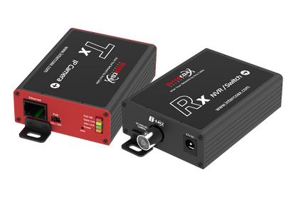 Professional Single Port IP & PoE over Coax Set (1200m/4000ft end-to-end converters)
