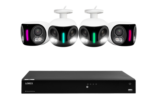 Lorex Fusion Series 4K 16 Camera Capable (Wired or Fusion Wi-Fi) 6TB Wired NVR System with H20 IP Dual Lens Cameras